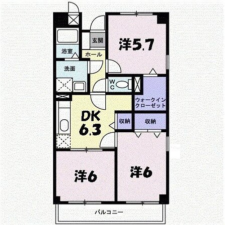 ヴェルジェの物件間取画像